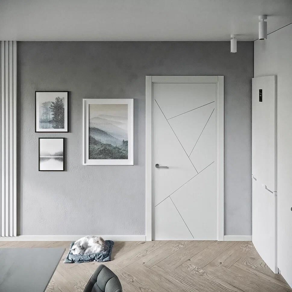 Дизайн межкомнатной двери с эмалевым покрытием - коллекция Геометрия